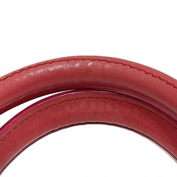 EMILIO PUCCI - Pink Light Pink White Coated Canvas Leather Tote Bag - Picture 13 of 14